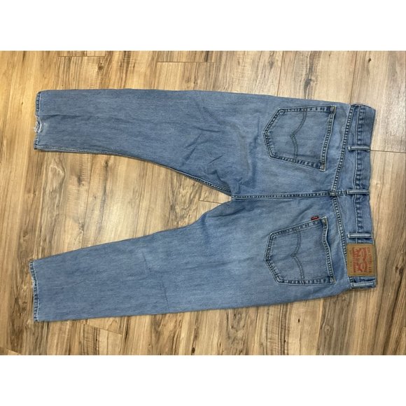 Vintage Levi’s 505 Jeans Mens 38 x 32 Made in USA Light Wash 90s Small Hole Left - Picture 14 of 16